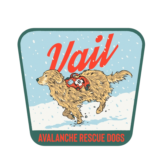 Avalanche Rescue Dogs Colorado Sticker