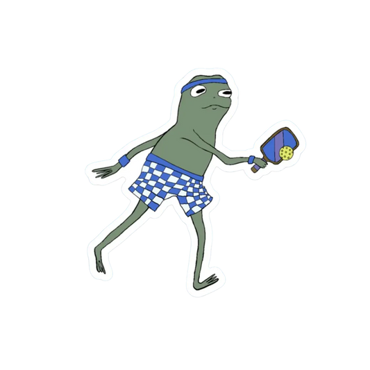 BACK HAND PICKLE BALL FROG STICKER