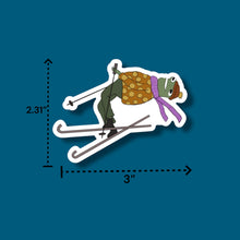 Load image into Gallery viewer, Backflipping Skier Frog Sticker (P21)
