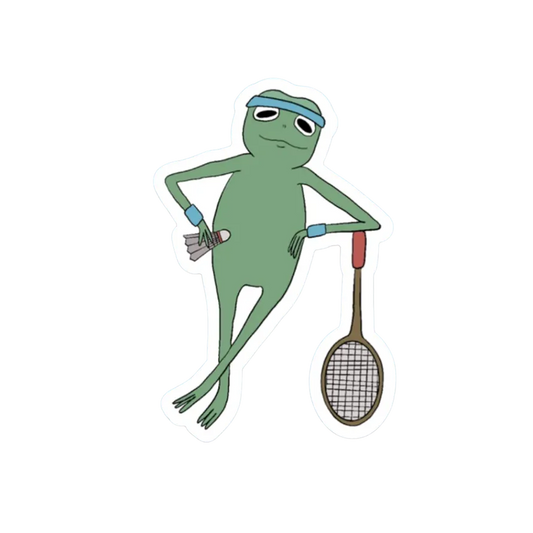BADMINTON FROG STICKER