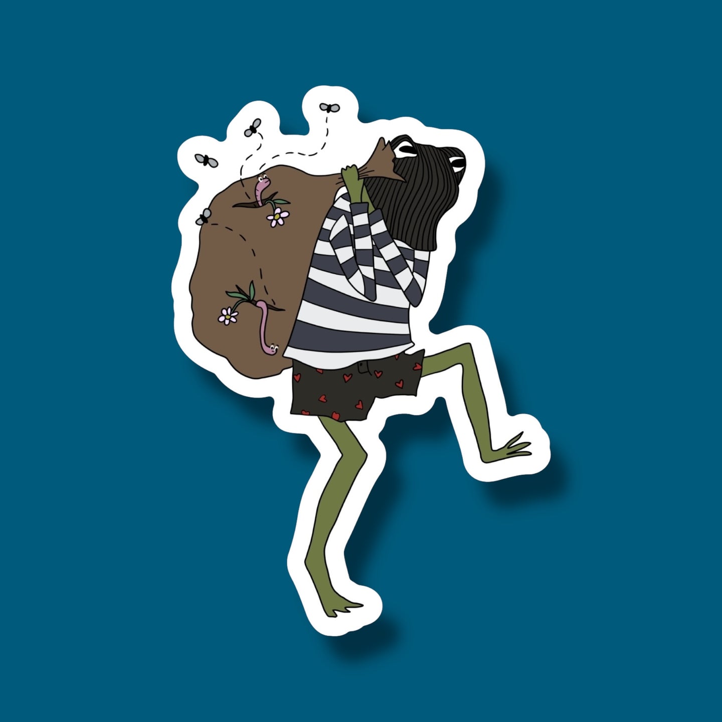 Bandit Frog Sticker