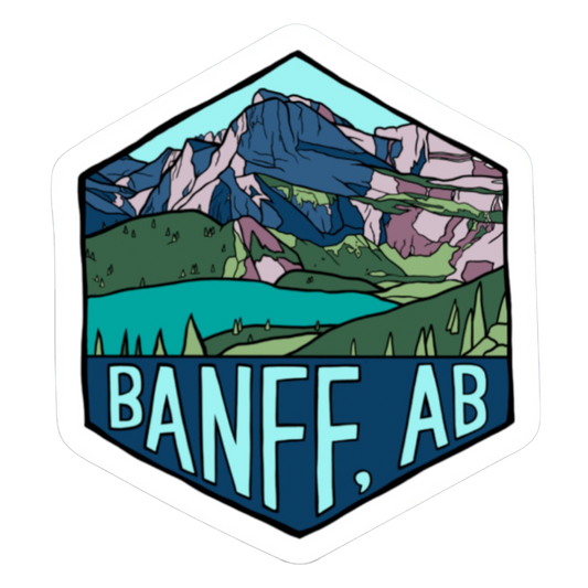 Banff National Park Alberta Canada Hexagon Sticker