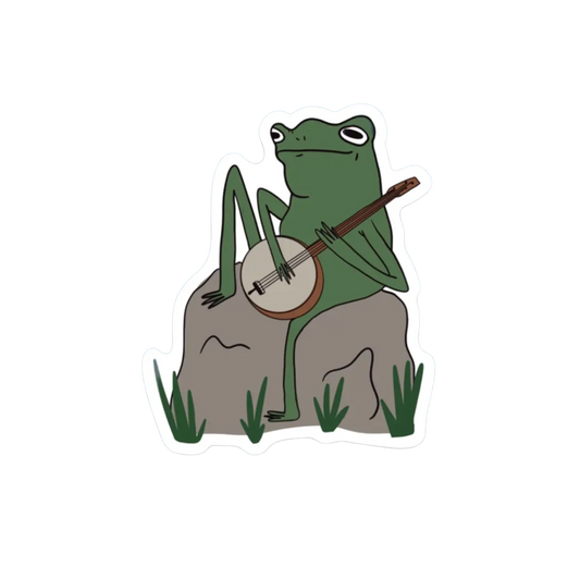 BANJO PLAYIN FROG STICKER