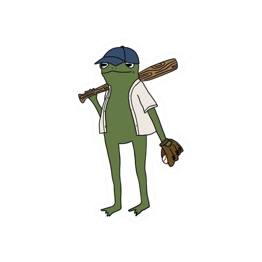 BASEBALL FROG STICKER
