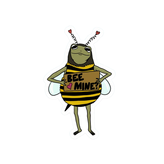 BEE MINE FROG STICKER