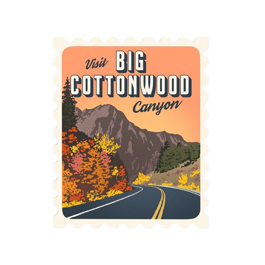 Big Cottonwood Canyon Utah Autumn Stamp Sticker