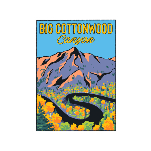 Big Cottonwood Canyon Stickers in 3 Color Options