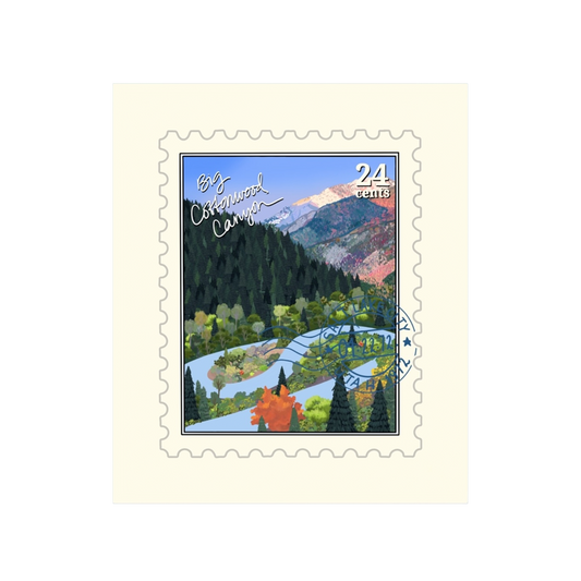 Big Cottonwood Canyon Utah Stamp Sticker