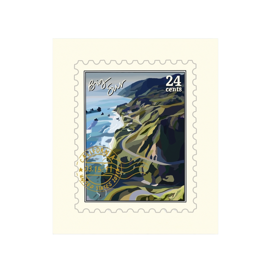 Big Sur California Stamp Sticker