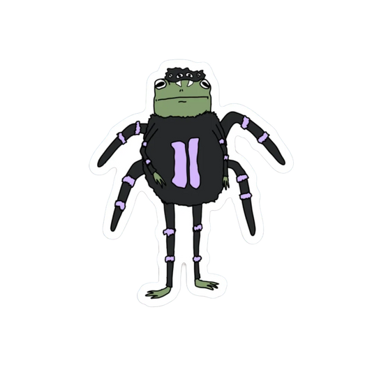 BLACK WIDOW SPIDER FROG STICKER