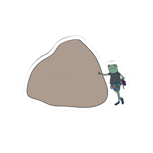 BOULDERING CLIMBER FROG STICKER