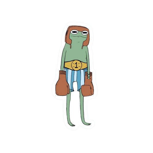 BOXING CHAMPION FROG STICKER