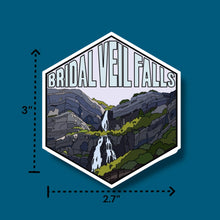 Load image into Gallery viewer, Bridal Veil Falls Utah- Hexagon Sticker
