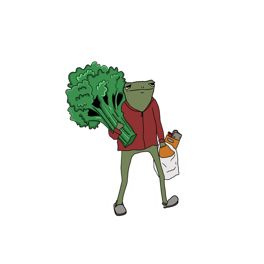 BROCCOLI FROG STICKER