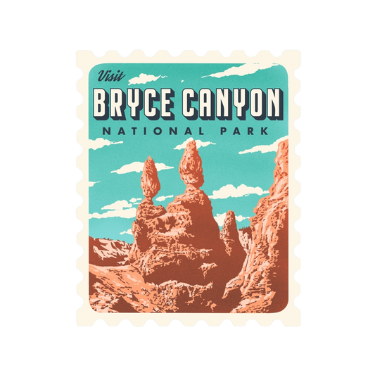 Bryce Canyon Retro Stamp Sticker