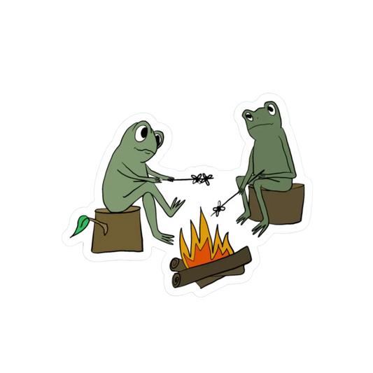 CAMPFIRE FROGS STICKER