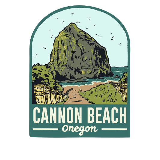 Cannon Beach Oregon Arch Sticker