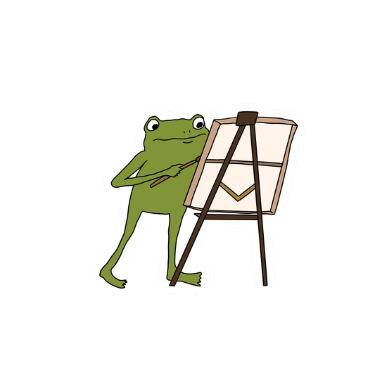 CANVAS PAINTER FROG STICKER
