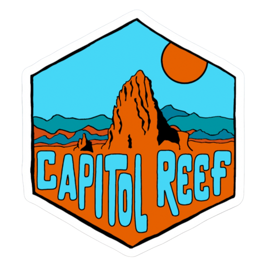 Capitol Reef National Park Utah Hexagon Sticker