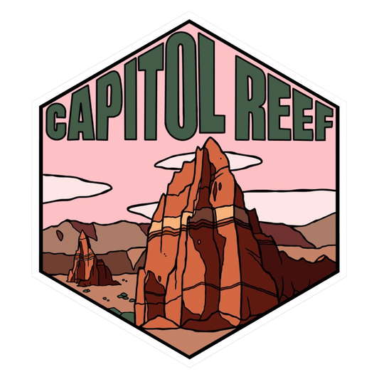 Capitol Reef Utah Hexagon Sticker