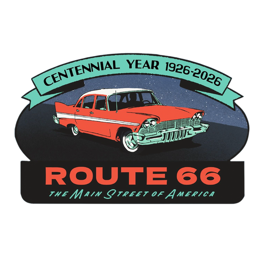 Centennial Year Red Car 66 Sticker