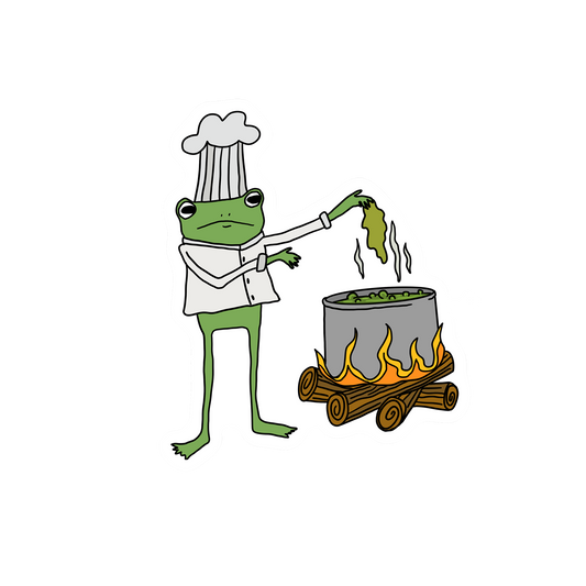 CHEF COOKING FROG STICKER
