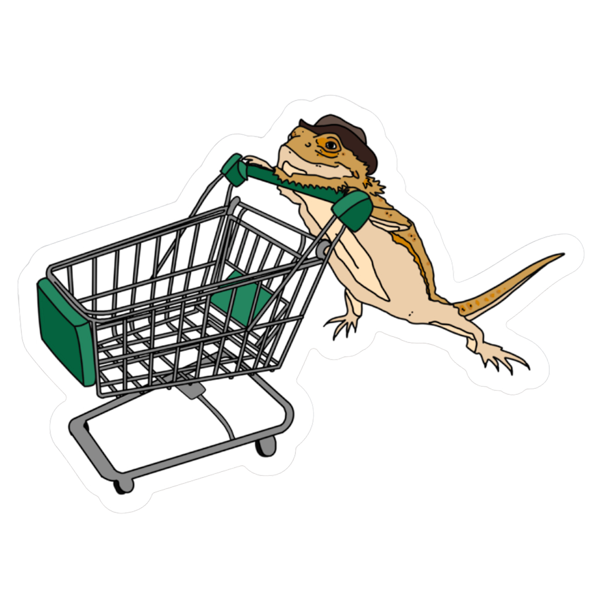 Cody The Bearded Dragon Sticker – Blue Bison Apparel