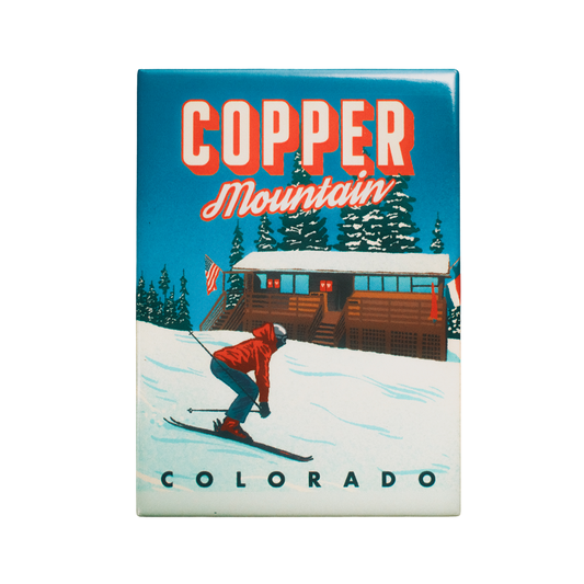 Copper Mountain Retro Fridge Magnet