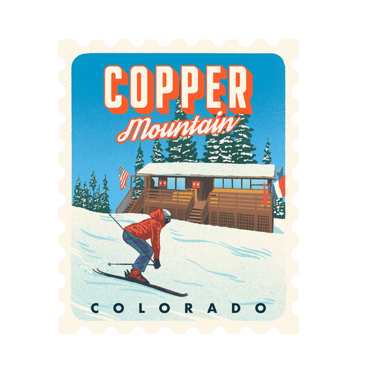 Copper Mountain Retro Stamp Sticker