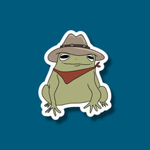 Load image into Gallery viewer, Cowboy Frog Sticker
