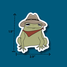 Load image into Gallery viewer, Cowboy Frog Sticker
