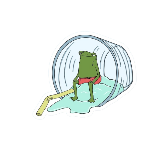 CUP COOLIN' FROG STICKER