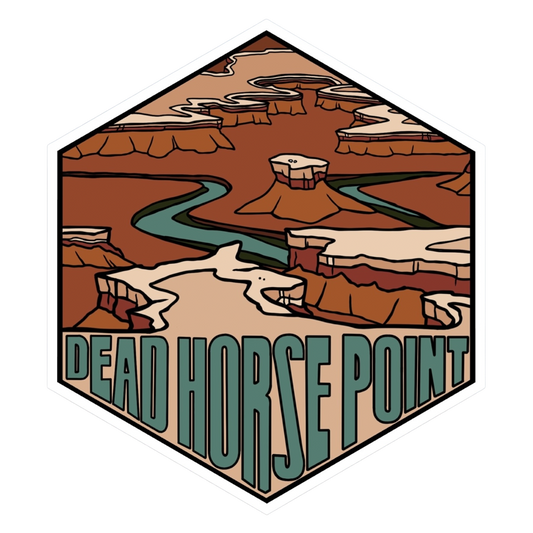 Dead Horse Point Moab Hexagon Sticker