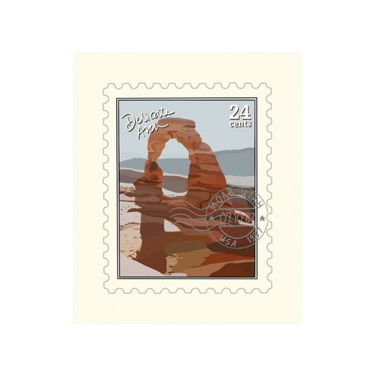 Delicate Arch Utah Stamp Sticker