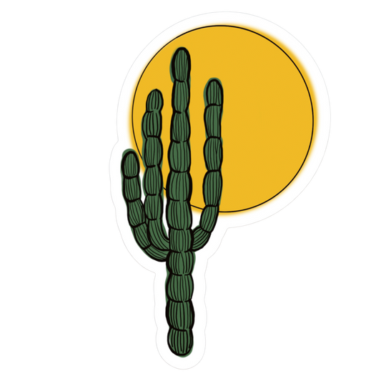 Desert Cactus Sun Sticker
