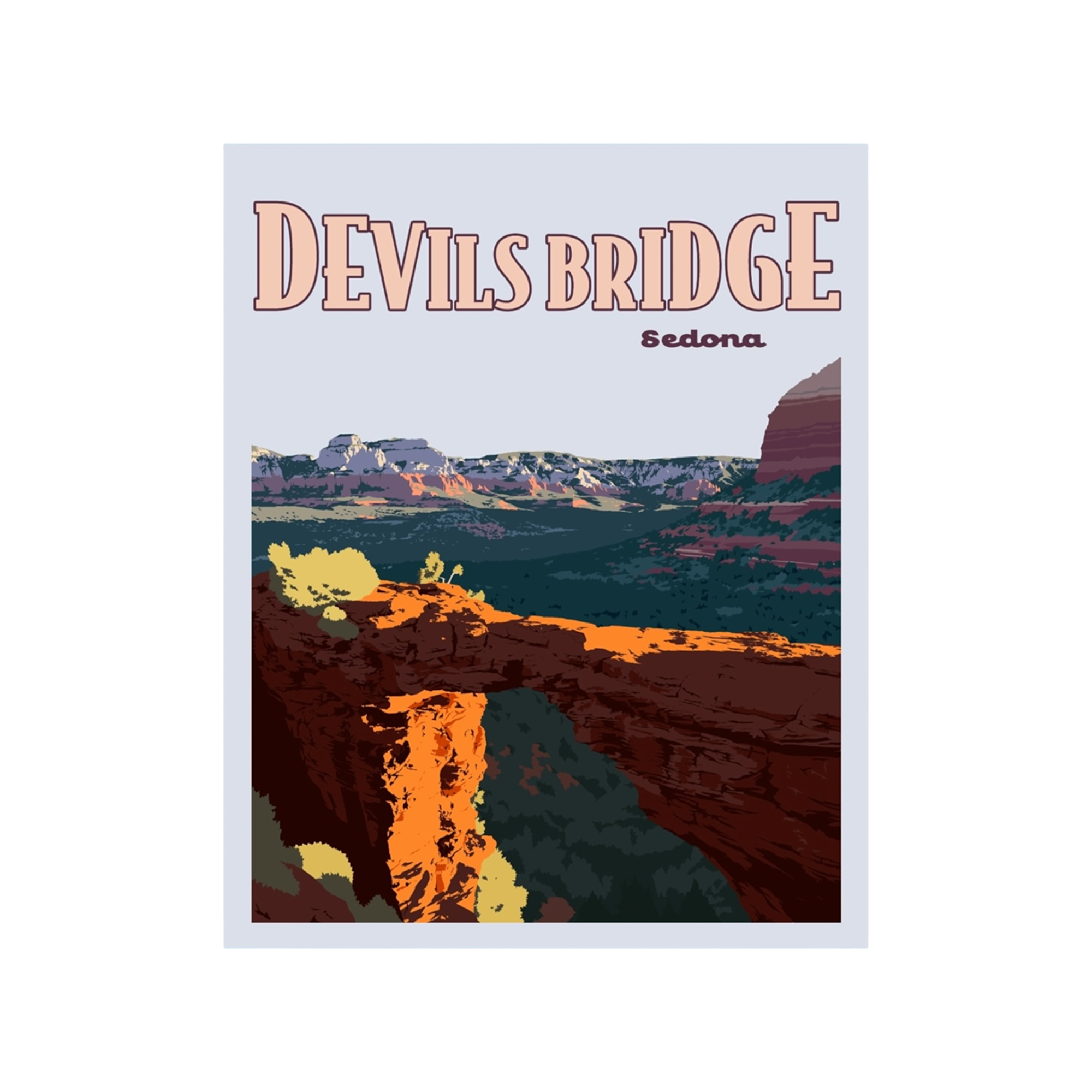 Devils Bridge Sedona Poster Sticker – Blue Bison Apparel