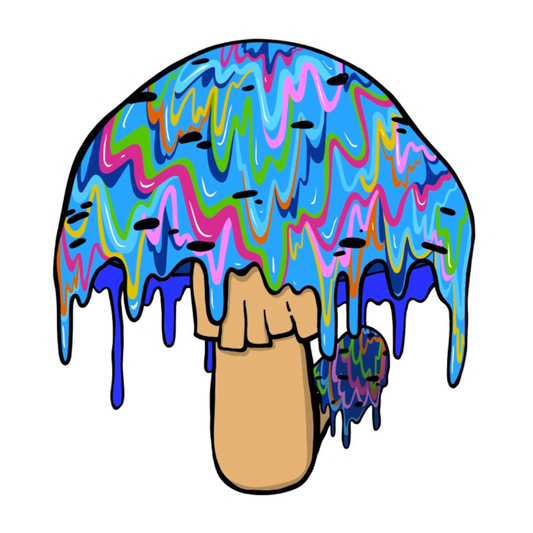 Drippy Trippy Mushroom Sticker