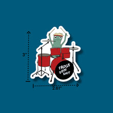 Load image into Gallery viewer, Drummer Frog Sticker
