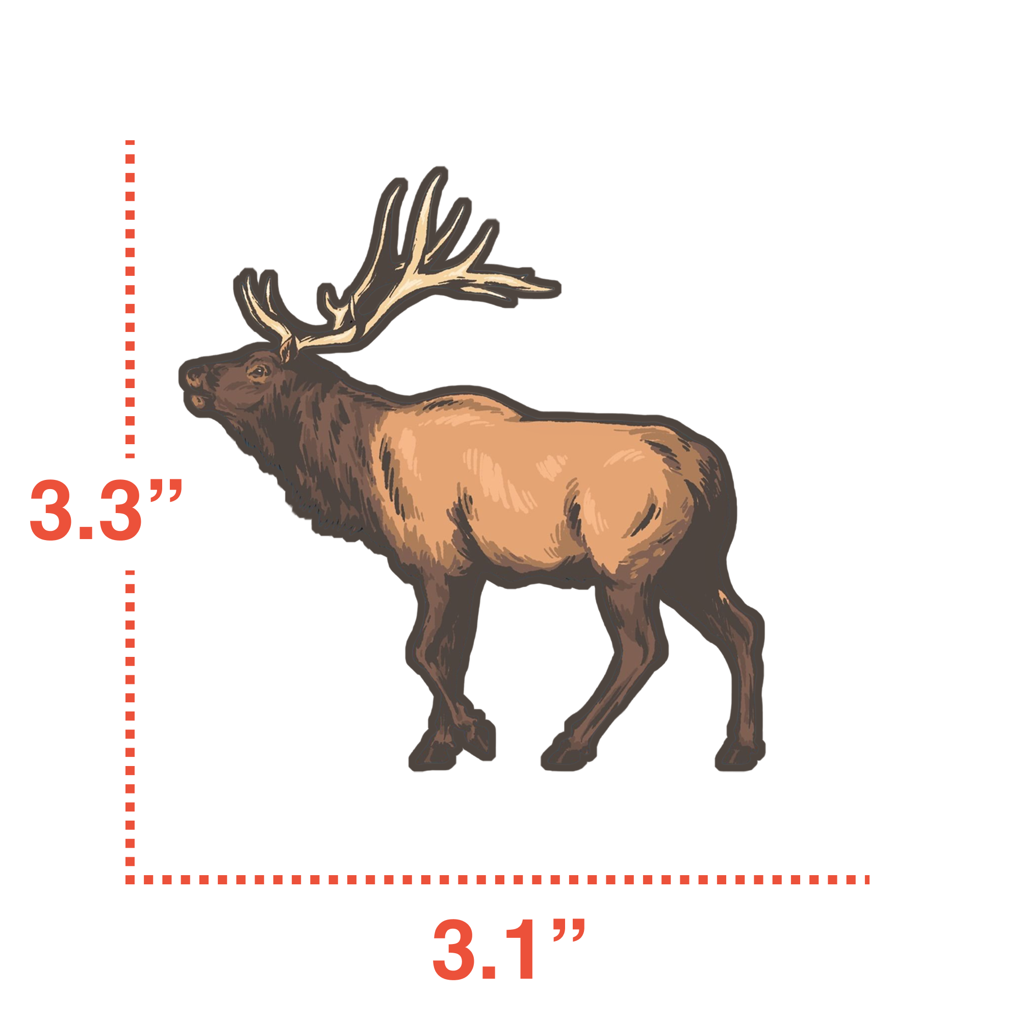 Elk Sticker – Blue Bison Apparel