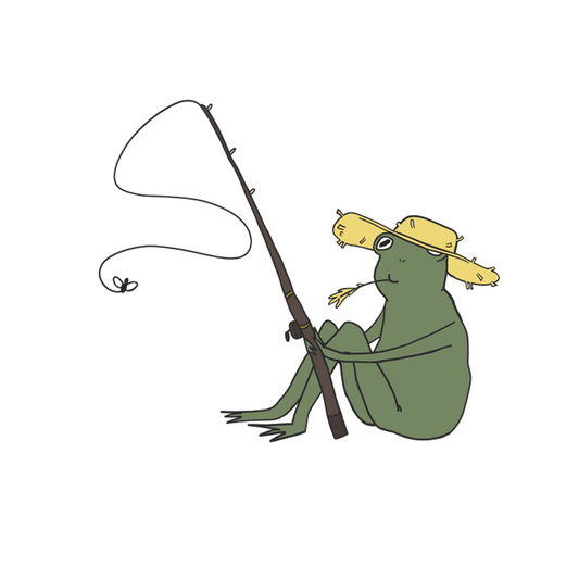 FISHIN' FROG STICKER