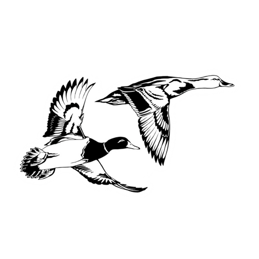 Flying Mallard Ducks Sticker