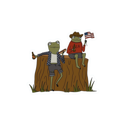 FOURTH OF JULY KOOKS FROGS STICKER