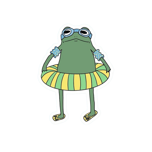 FROG IN HIS FLOATIE STICKER