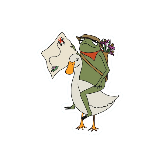FROG N GOOSE GONE HUNTIN STICKER