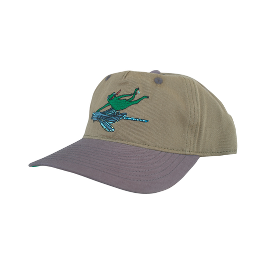 FROG RIDIN' A DRAGONFLY HAT - WASHED OLIVE/NAVY