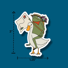 Load image into Gallery viewer, Frog n&#39; Goose Gone Huntin&#39; Sticker
