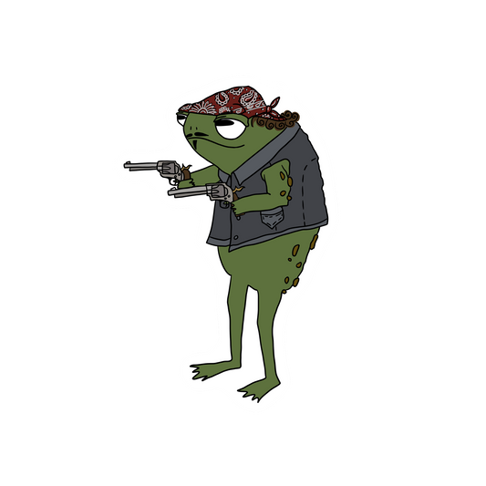 GANGSTER FROG STICKER