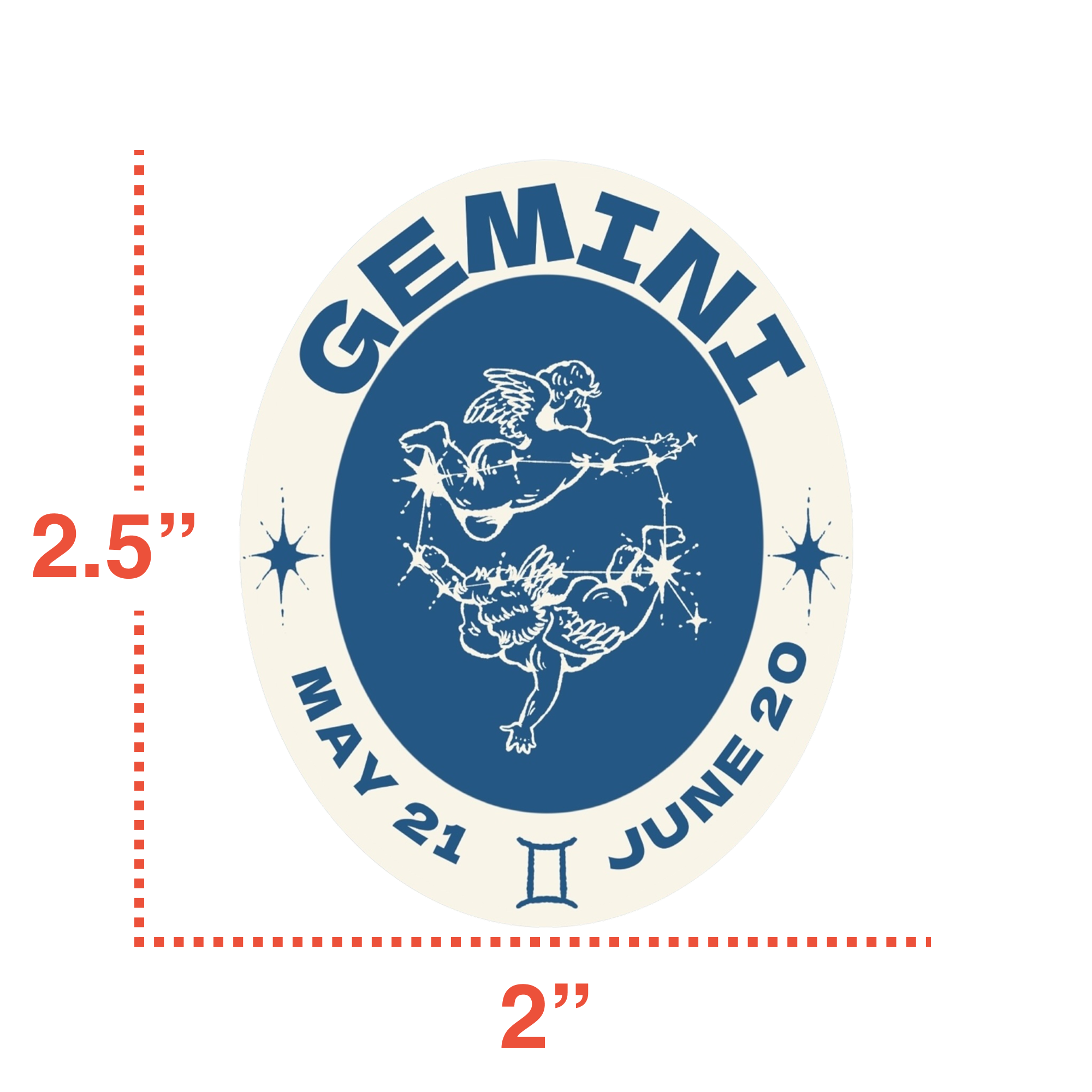 Gemini Zodiac Sticker – Blue Bison Apparel