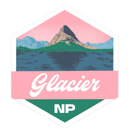 Glacier National Park Hexagon Sticker