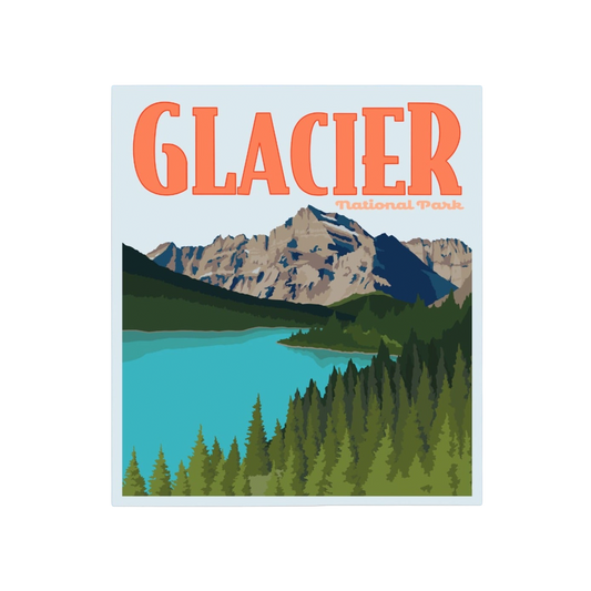 Glacier National Park Poster Sticker
